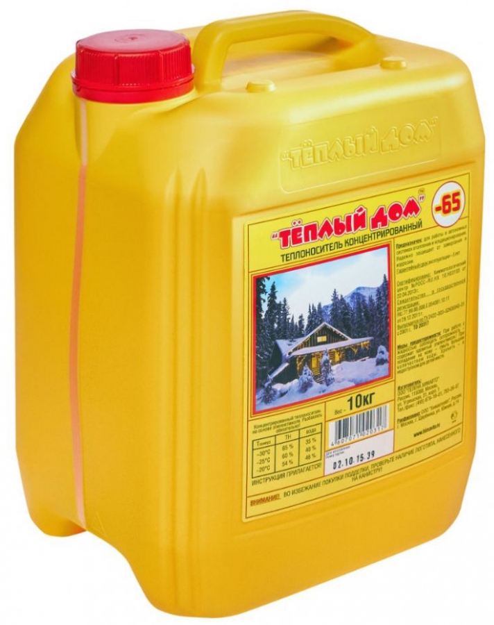 Теплоноситель Теплый Дом -65 10 кг | Антифриз для системы отопления ...